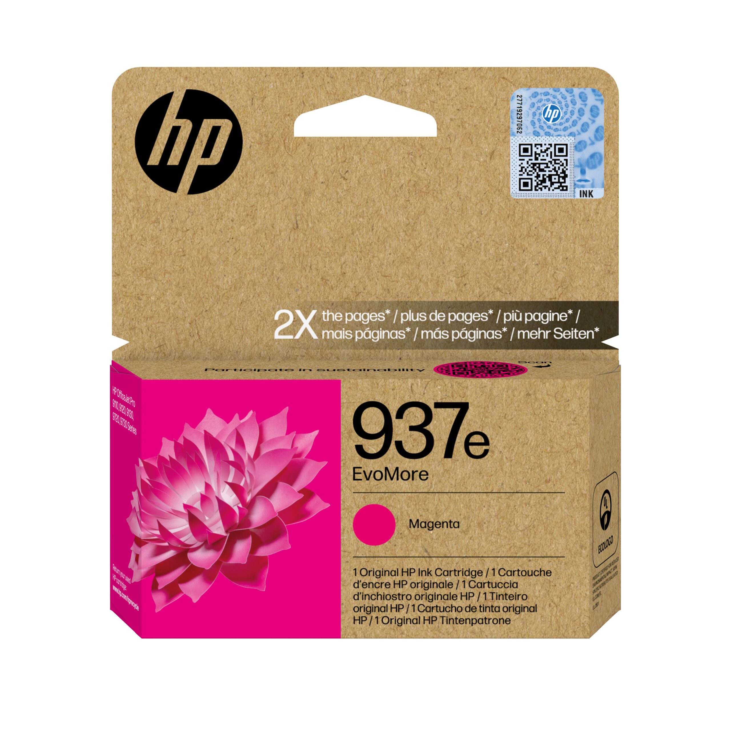 HP 4S6W7NE/937E Printhead cartridge magenta Evomore, 1.650 pages ISO/IEC 19752 for HP OJ Pro 9100/e
