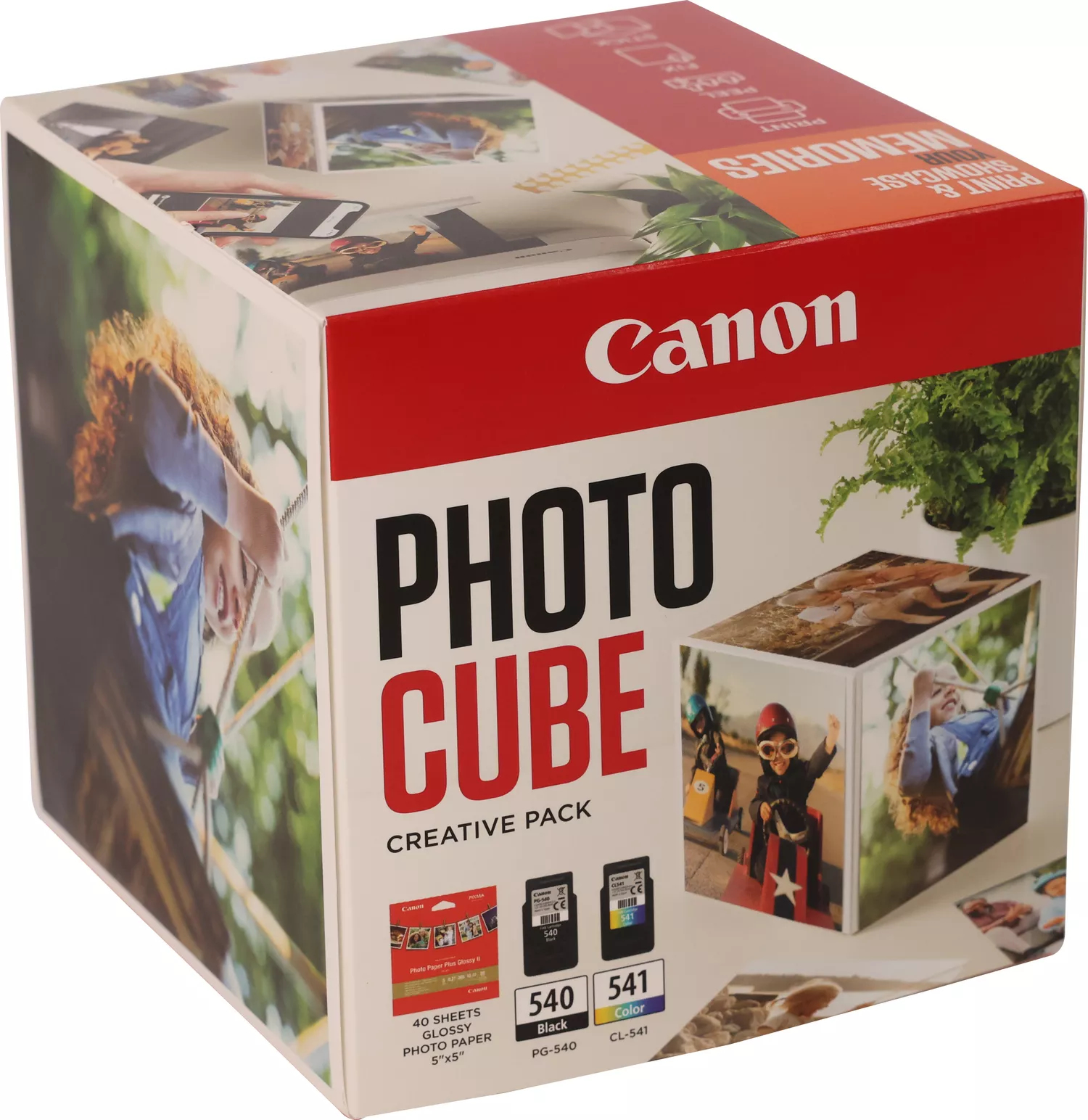 de66bcf05a390681bbc75bd099ef596e Canon 5225B018/PG-540+CL-541 Printhead cartridge multi pack black / color Cube white orange + Photopaper PP-201 13x13cm 40 sheet 180pg+180pg Pack=2 for Canon Pixma MG 2150/MX 370