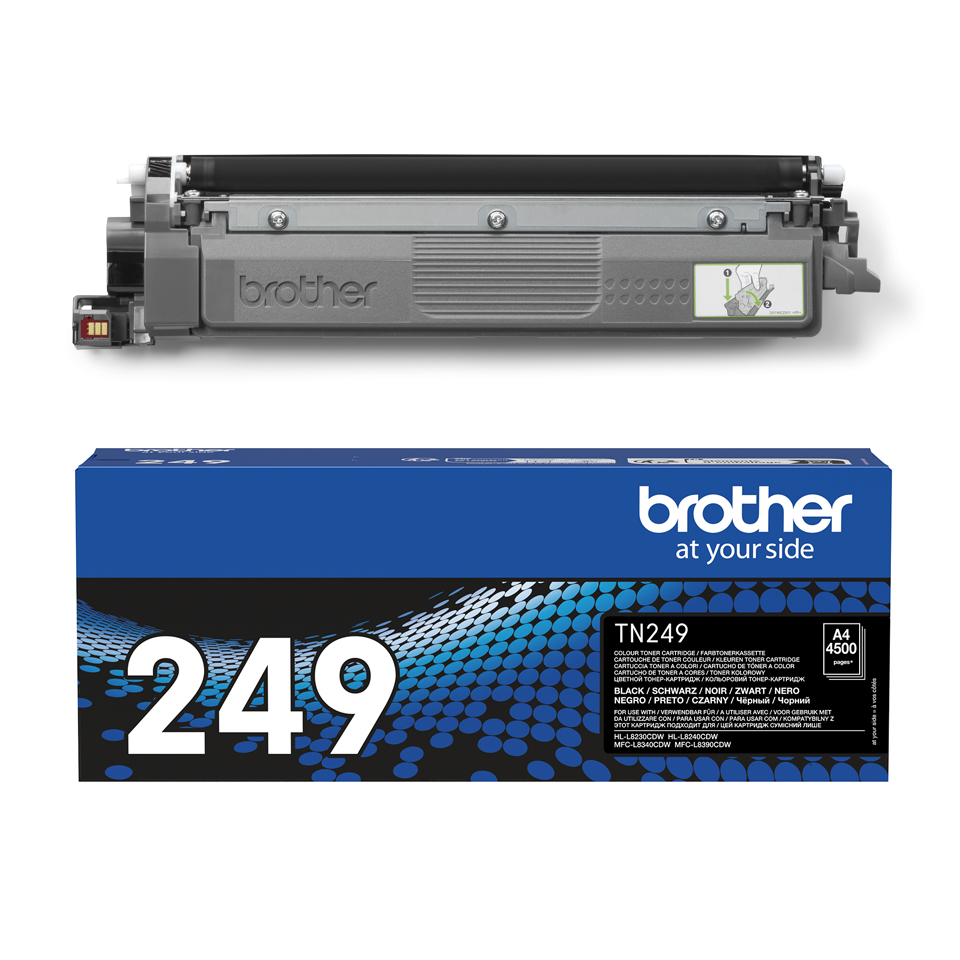 Brother TN-249BK Toner-kit black extra High-Capacity, 4.500 pages ISO/IEC 19752 for Brother HL-L 8200/MFC-L 8300