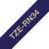 e12275787b3cbda89c005b5380e590b429548250 Brother TZE-RN34 DirectLabel gold on Navy blue non adhesive textil 12mm x 4m for Brother P-Touch TZ 3.5-18mm/6-12mm/6-18mm/6-24mm/6-36mm