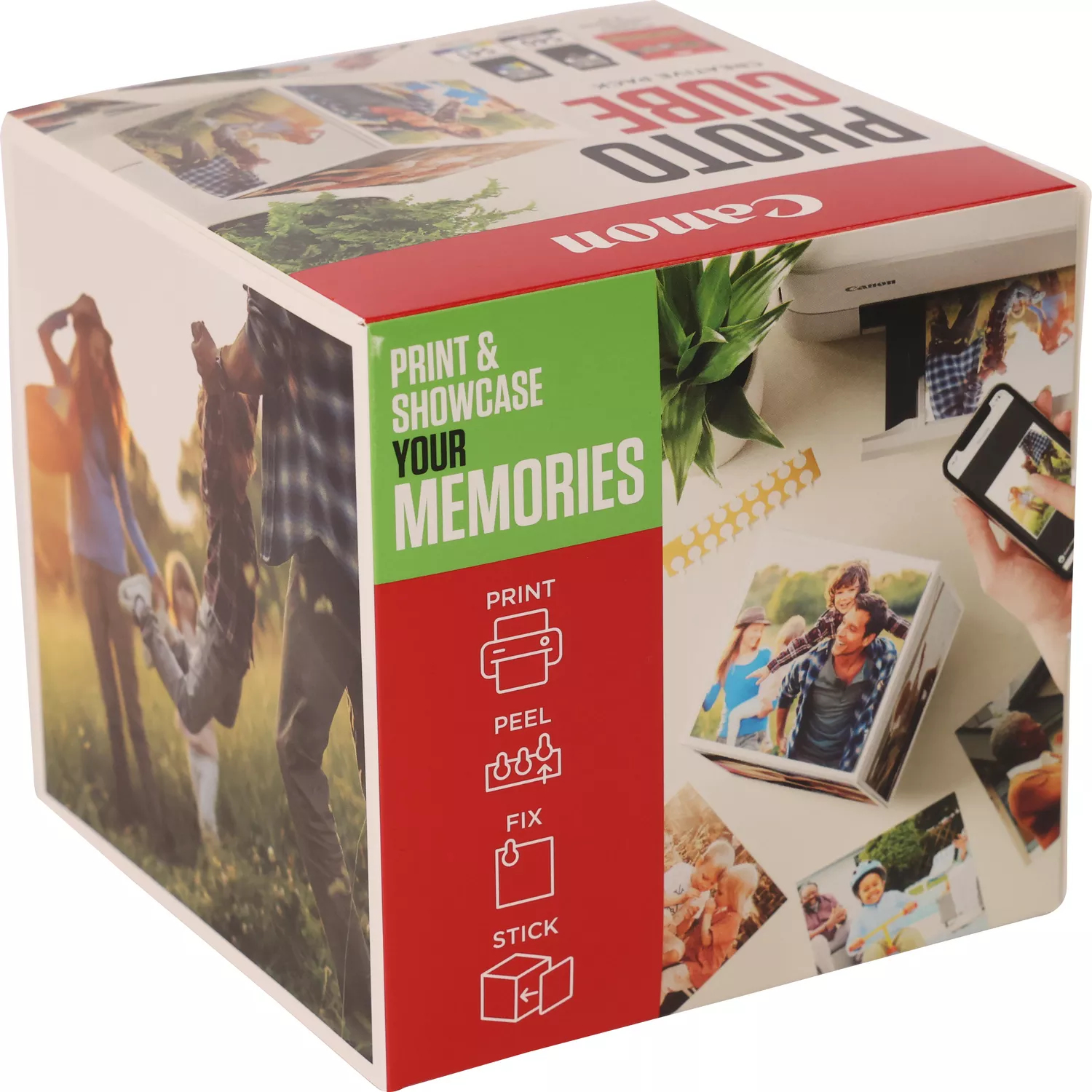 Canon 5225B019/PG-540+CL-541 Printhead cartridge multi pack black / color Cube white green + Photopaper PP-201 13x13cm 40 sheet 180pg+180pg Pack=2 for Canon Pixma MG 2150/MX 370