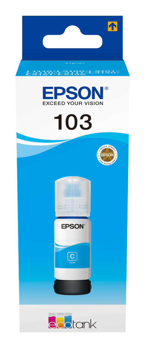 e3addbd1c0acc6052e894d0c177a15493f0888df Epson C13T00S24A/103 Ink bottle cyan, 4.500 pages 70ml for Epson L 1110