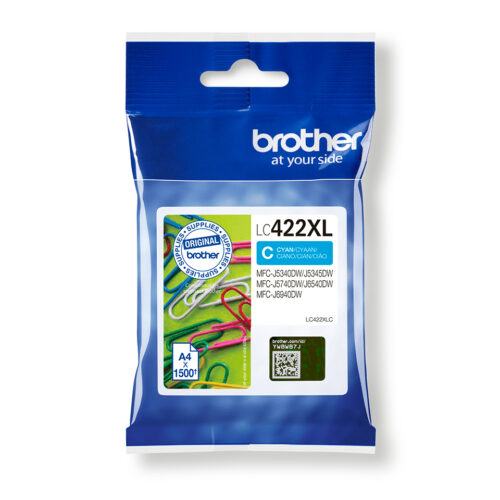 e49f86708fab1d7352b93b3b1c6a40a28e549ef4 Brother LC-422XLC Ink cartridge cyan high-capacity, 1.500 pages for Brother MFC-J 5340