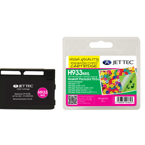 Jet Tec 101H093338 ink cartridge Standard Yield Magenta