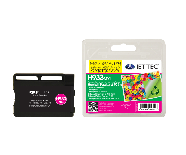 Jet Tec 101H093338 ink cartridge Standard Yield Magenta