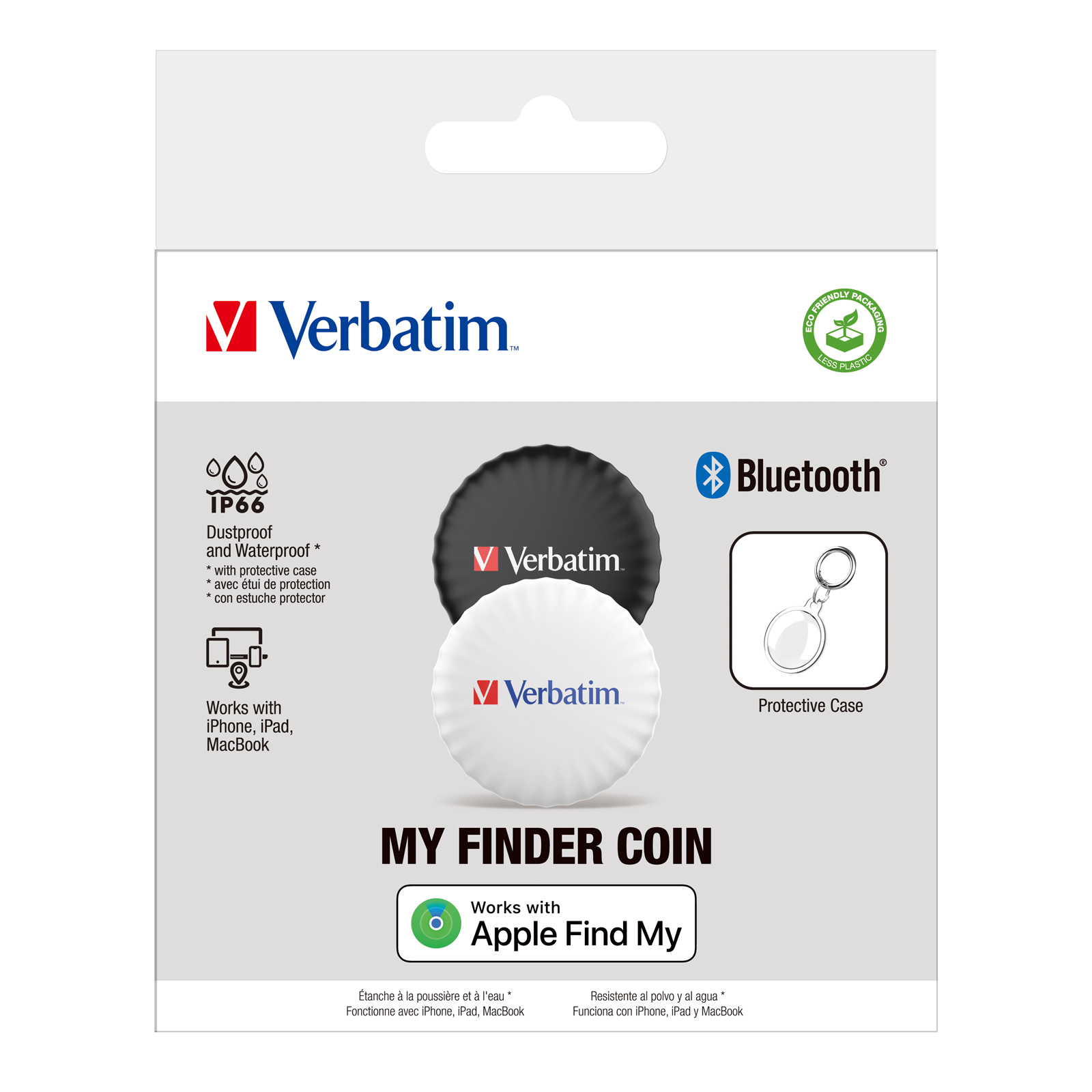 e9cc3f4556b4023af6d3f82bff9e411b5dda3369 Verbatim My Finder Coin Bluetooth Tracker - 2 Pack