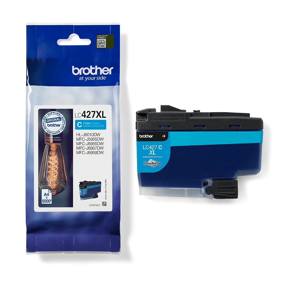 Brother LC-427XLC Ink cartridge cyan high-capacity, 5.000 pages ISO/IEC 24711 for Brother MFC-J 5955