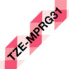 ed25ce0bee032b1219b231d48beeb9eb7d8b5e1c Brother TZ-EMPRG31 DirectLabel black on red gingham Laminat 12mm x 4m for Brother P-Touch TZ 3.5-18mm/6-12mm/6-18mm/6-24mm/6-36mm