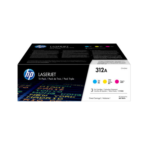 HP CF440AM/312A Toner cartridge MultiPack cyan magenta yellow, 3x2.700 pages ISO/IEC 19798 Pack=3 for HP CLJ Pro M 476