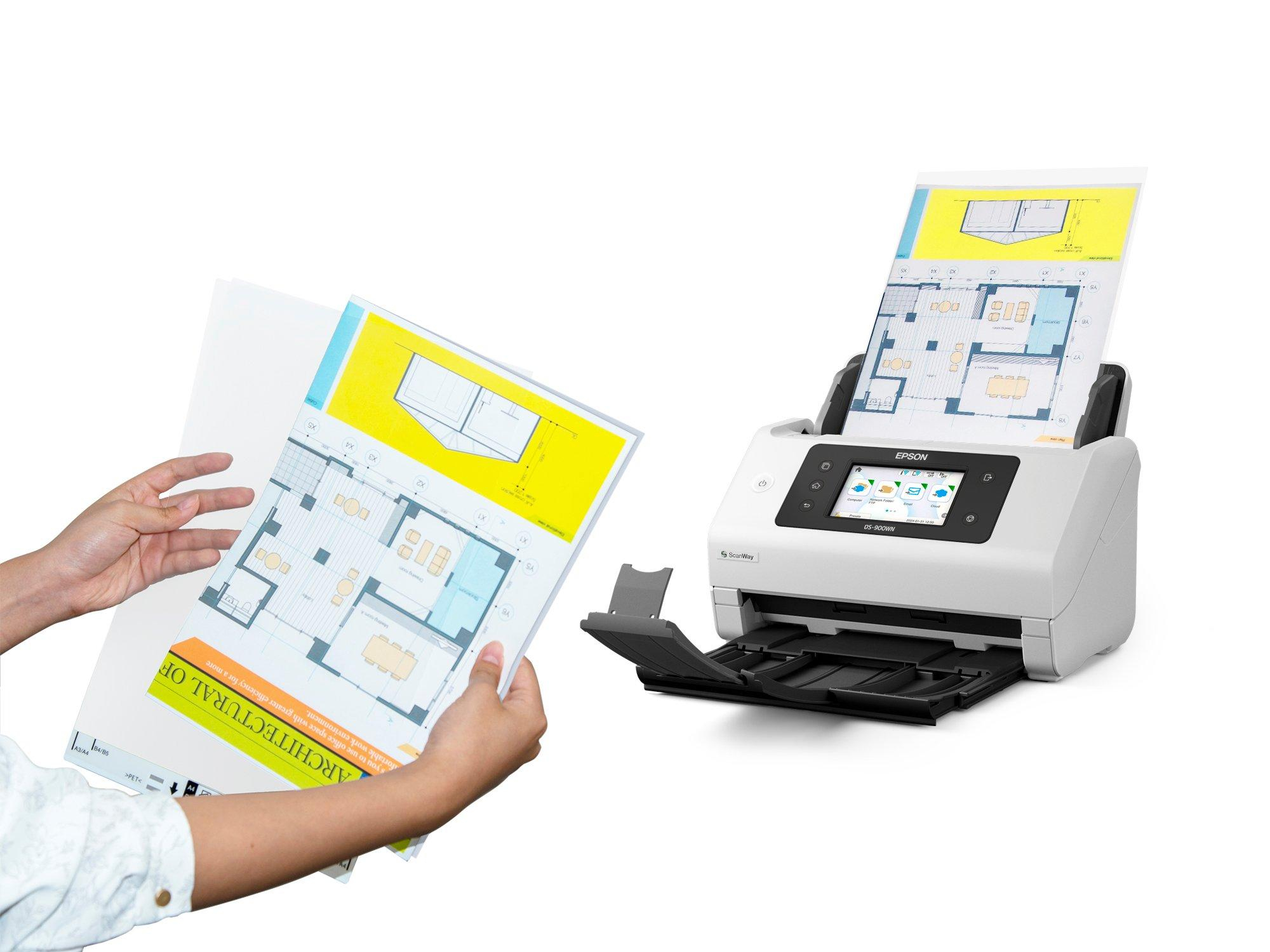f10ab11888aee4084ddad76294f4d4f5a6fddbe0 Epson WorkForce DS-900WN Sheet-fed scanner 600 x 600 DPI A4 White