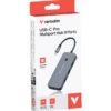 Verbatim CMH-09 USB Type-C 10000 Mbit/s Silver