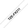 Brother TZE-FX211 DirectLabel black on white Laminat 6mm x 8m for Brother P-Touch TZ 3.5-18mm/6-12mm/6-18mm/6-24mm/6-36mm