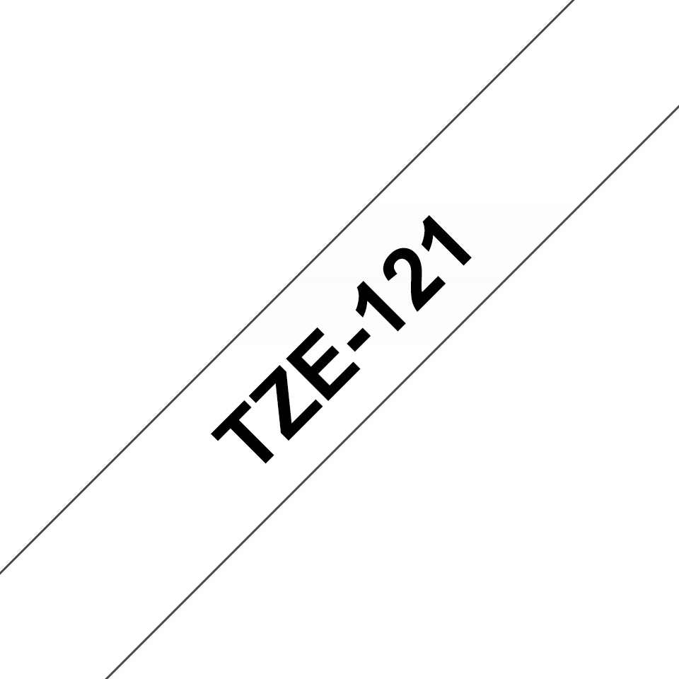 f37b6c69fa830ab223d333a8e4cb8ff9847a1fdb Brother TZE-121 DirectLabel black on Transparent Laminat 9mm x 8m for Brother P-Touch TZ 3.5-18mm/6-12mm/6-18mm/6-24mm/6-36mm