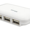 Trust 4 Port Slimline USB 2.0 Hub 480 Mbit/s White