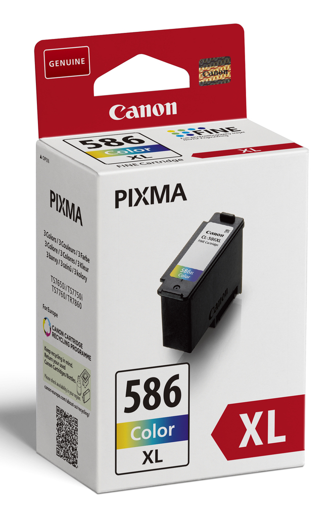 Canon 7170C004/PG-595XL/CL-586XL Ink cartridge multi pack black + color high-capacity 9,7ml + 14,1ml Pack=2 for Canon Pixma TS 4150