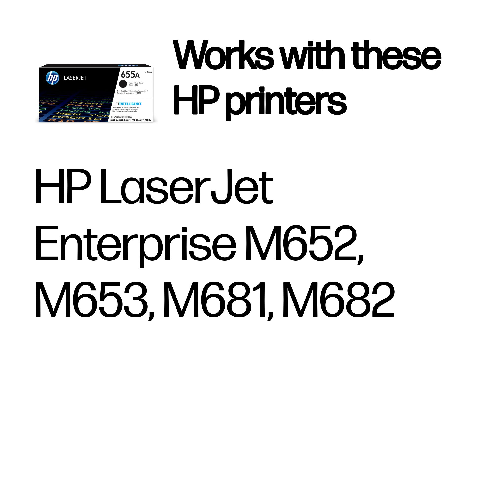 HP CF450A/655A Toner cartridge black, 12.500 pages ISO/IEC 19752 for HP LaserJet M 652/681