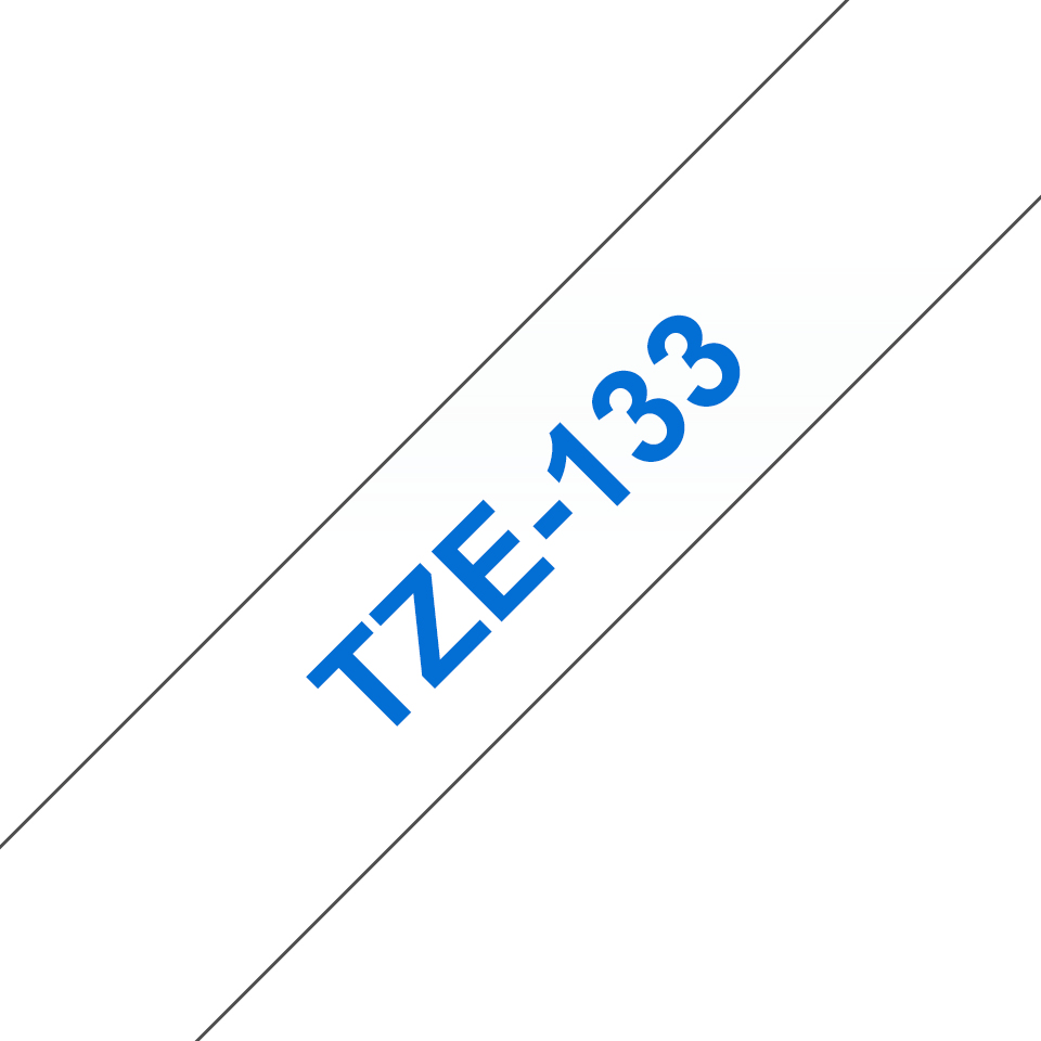f8e5be4f9bb9b3859dfbbc95dd98e5509f1530da Brother TZE-133 DirectLabel blue on Transparent Laminat 12mm x 8m for Brother P-Touch TZ 3.5-18mm/6-12mm/6-18mm/6-24mm/6-36mm