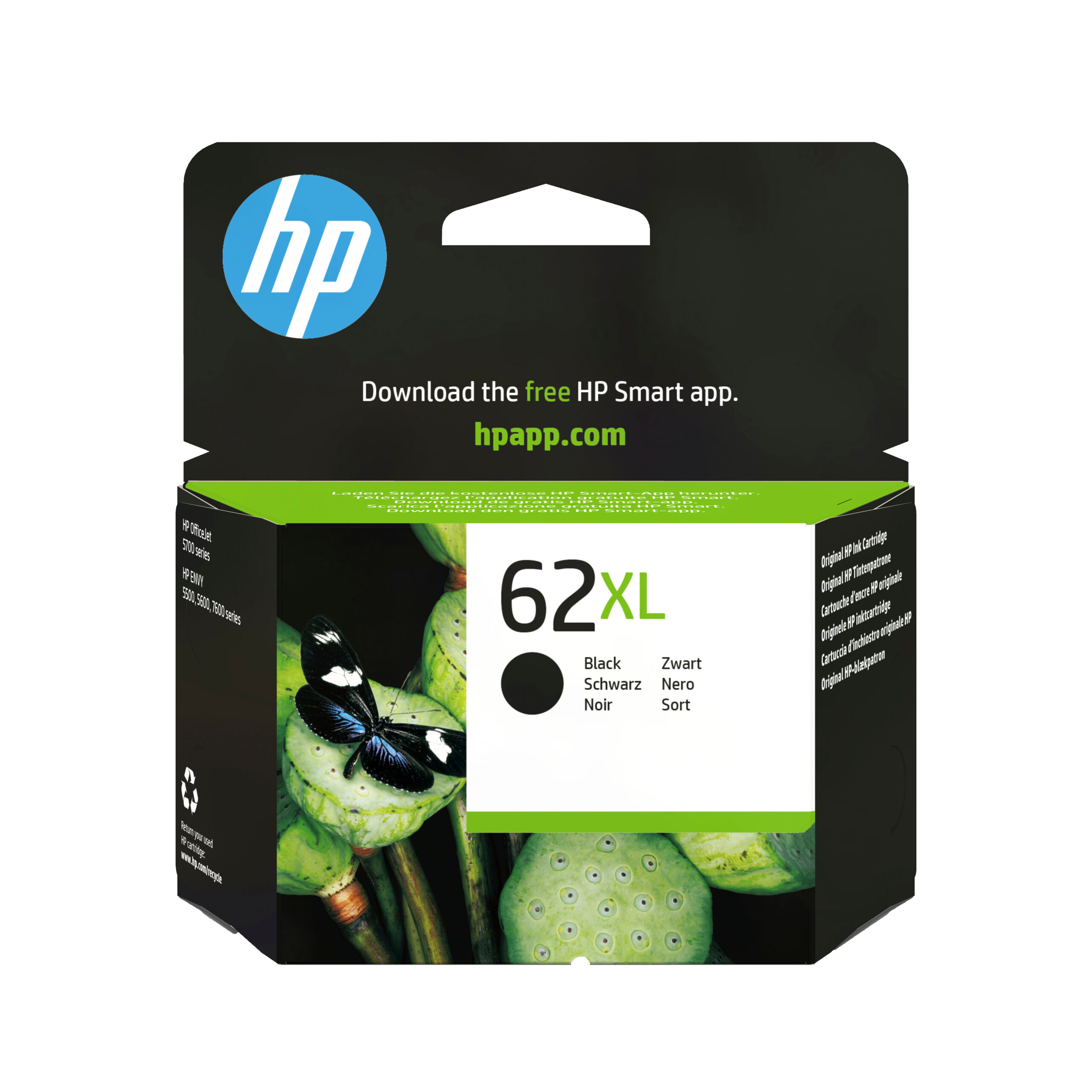 HP C2P05AE/62XL Printhead cartridge black high-capacity, 600 pages ISO/IEC 24711 for HP Envy 5640