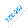 f9f8448f371812b243a8034c063102e1b12caac8 Brother TZE-253 DirectLabel blue on white Laminat 24mm x 8m for Brother P-Touch TZ 3.5-24mm/HSE/36mm/6-24mm/6-36mm