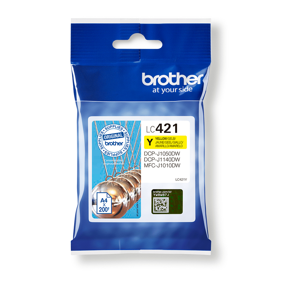 fbefe609ece62f318ba39f0d62adb0b9ab6030ae Brother LC-421Y Ink cartridge yellow, 200 pages for Brother DCP-J 1050