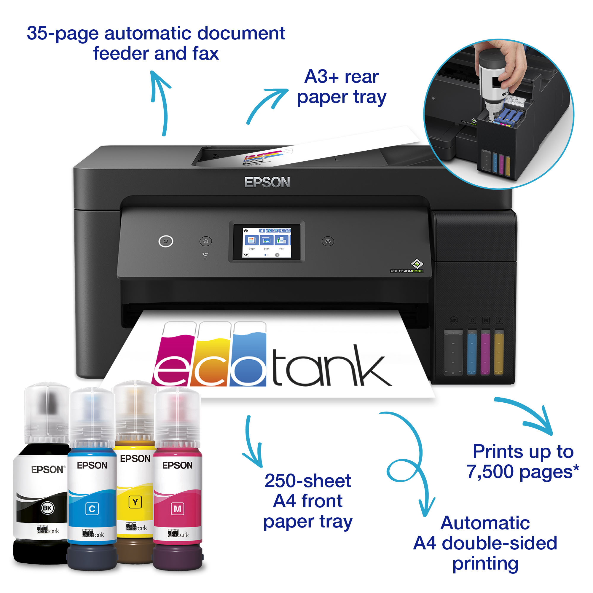 fc2765e8bd898387aef6dd4672e37ecbaef8bd0a Epson EcoTank ET-15000 Inkjet A3 4800 x 1200 DPI 17 ppm Wi-Fi