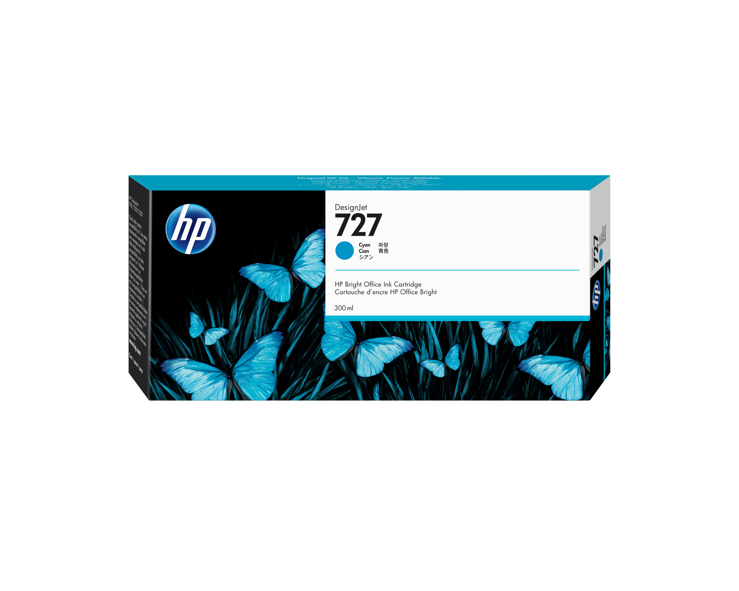 HP F9J76A/727 Ink cartridge cyan 300ml for HP DesignJet T 920/930