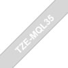 febed1aec64ccd3a46812dcee3eb1e40a42c0c2b Brother TZE-MQL35 DirectLabel white on gray Laminat 12mm x 8m for Brother P-Touch TZ 3.5-18mm/6-12mm/6-18mm/6-24mm/6-36mm
