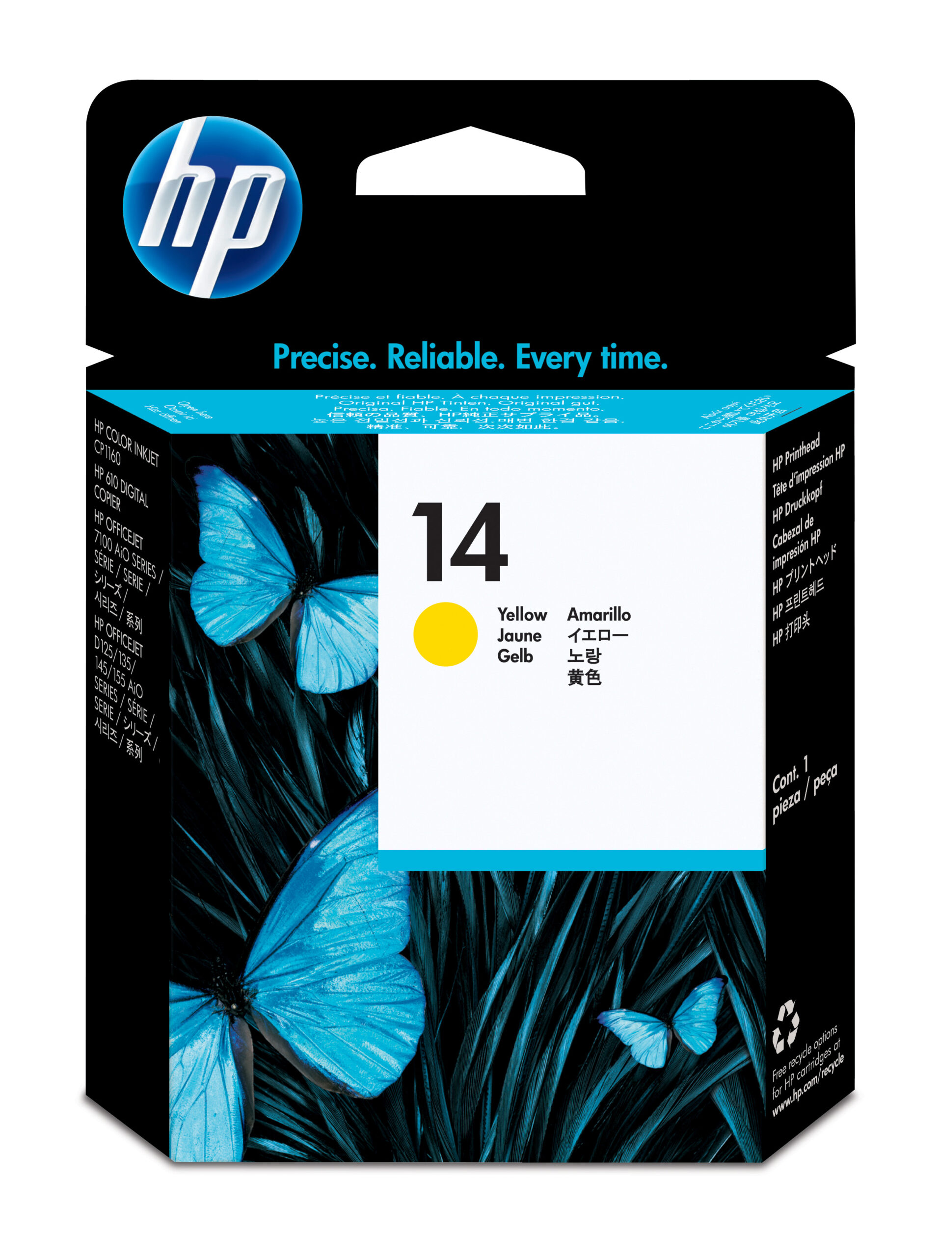 HP C4923AE/14 Printhead yellow, 30.000 pages 8ml for HP Color InkJet CP