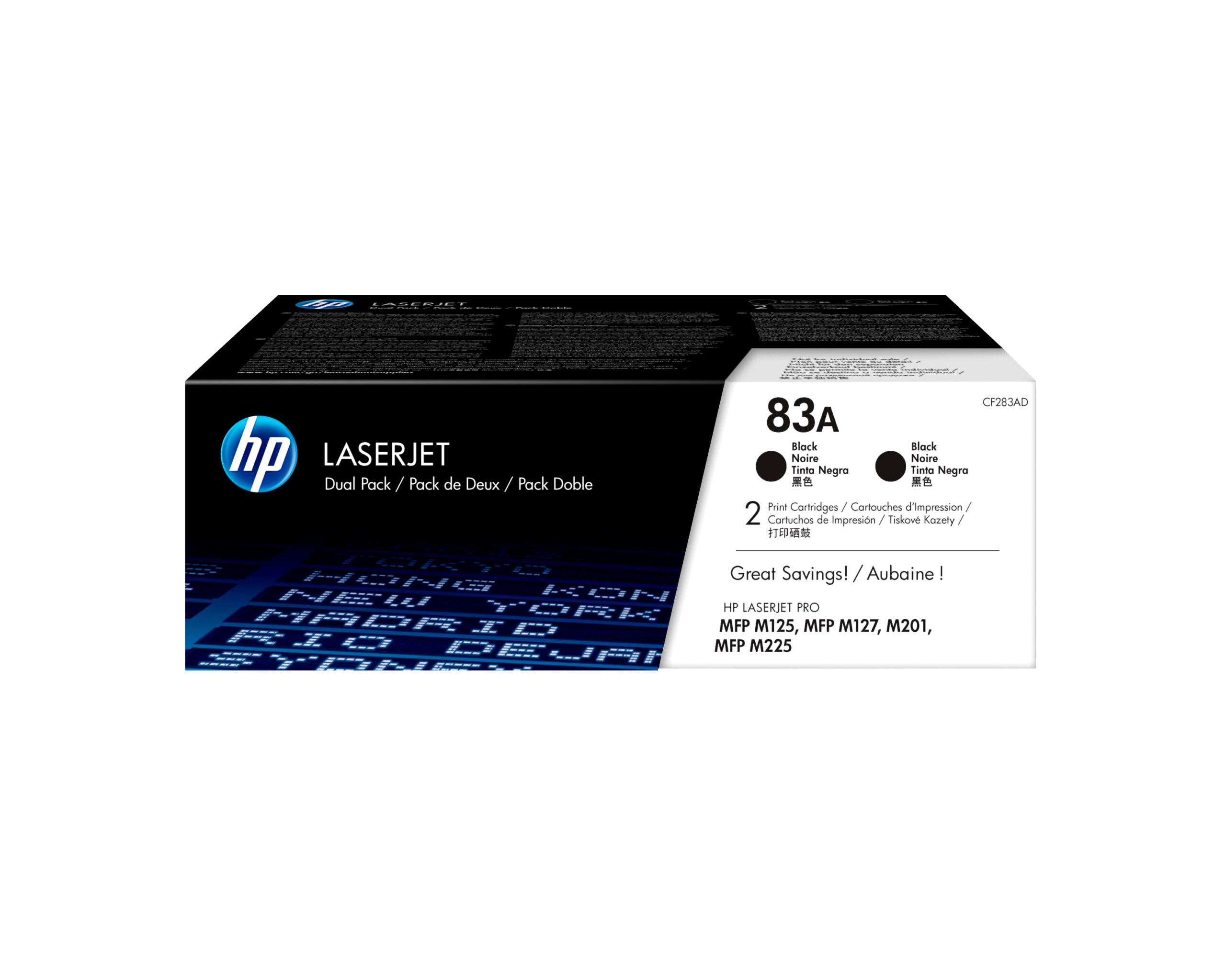 HP CF283AD/83A Toner cartridge twin pack, 2x1.500 pages/5% Pack=2 for HP LaserJet M 225/Pro M 125