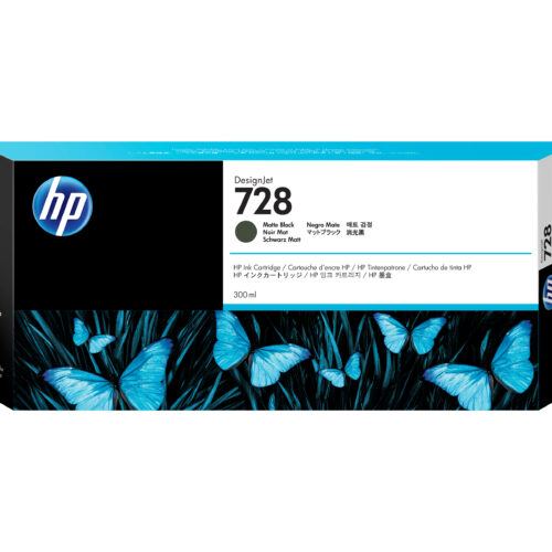 HP F9J68A/728 Ink cartridge black matt 300ml for HP DesignJet T 730/830