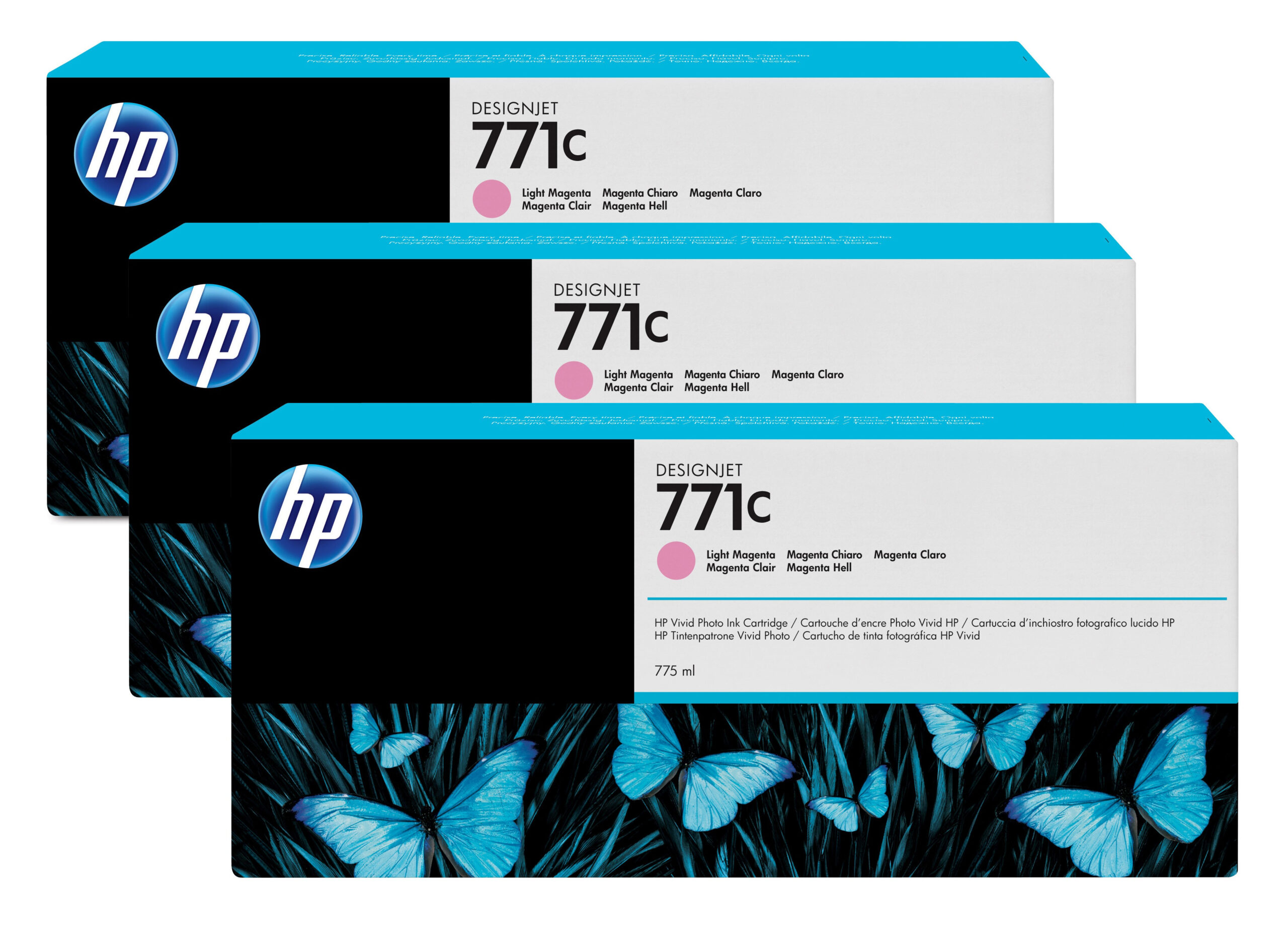 HP B6Y35A/771C Ink cartridge light magenta 775ml Pack=3 for HP DesignJet Z 6200
