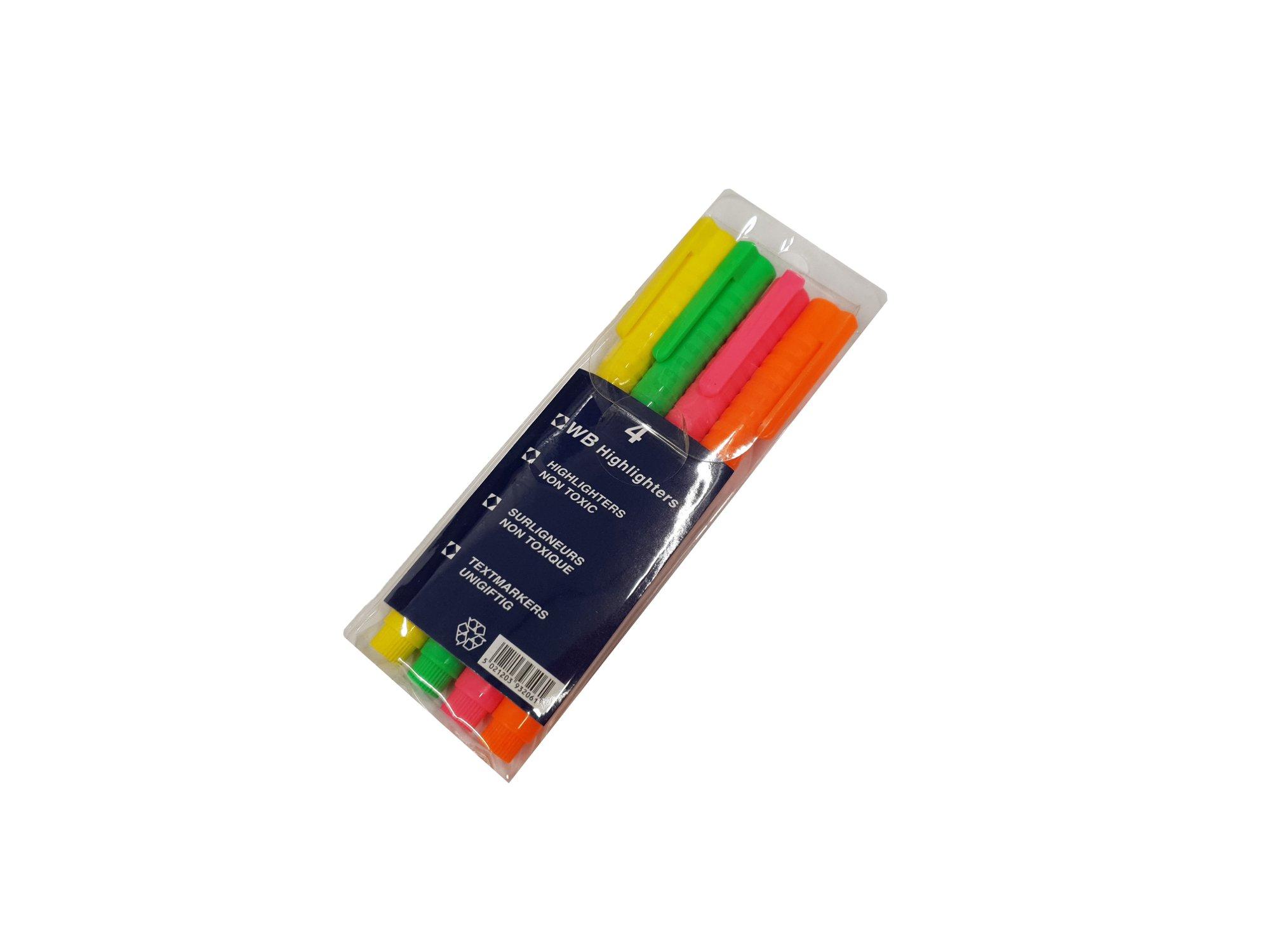 Highlighter Pen Assorted Wallet (4)
