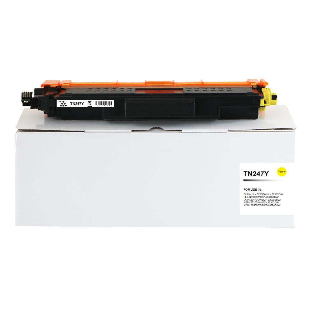 Compatible Brother TN247Y High Yield Yellow Toner CHIPPED