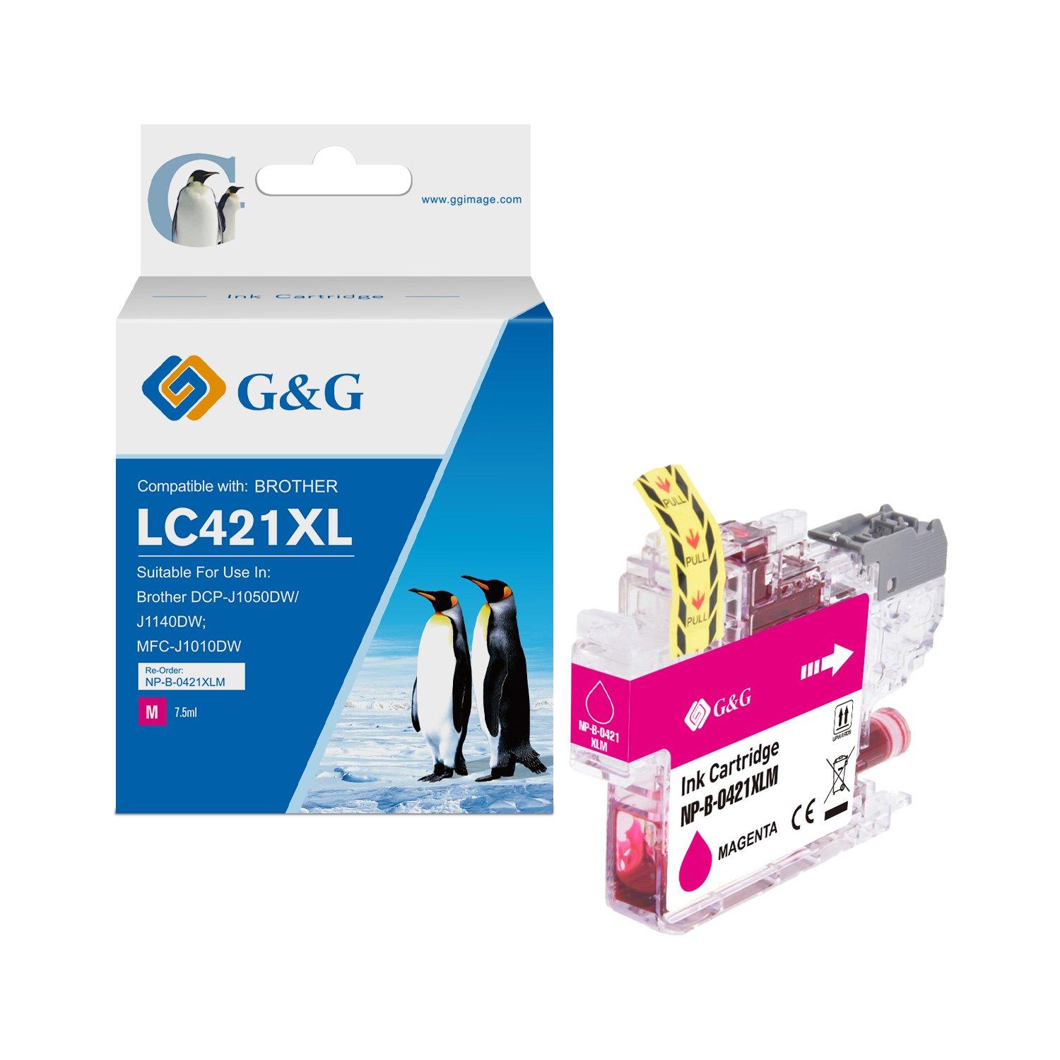 Compatible Brother LC421XLM High Capacity Magenta Ink Cartridge 7.5ml Dye Ink 500 Pages