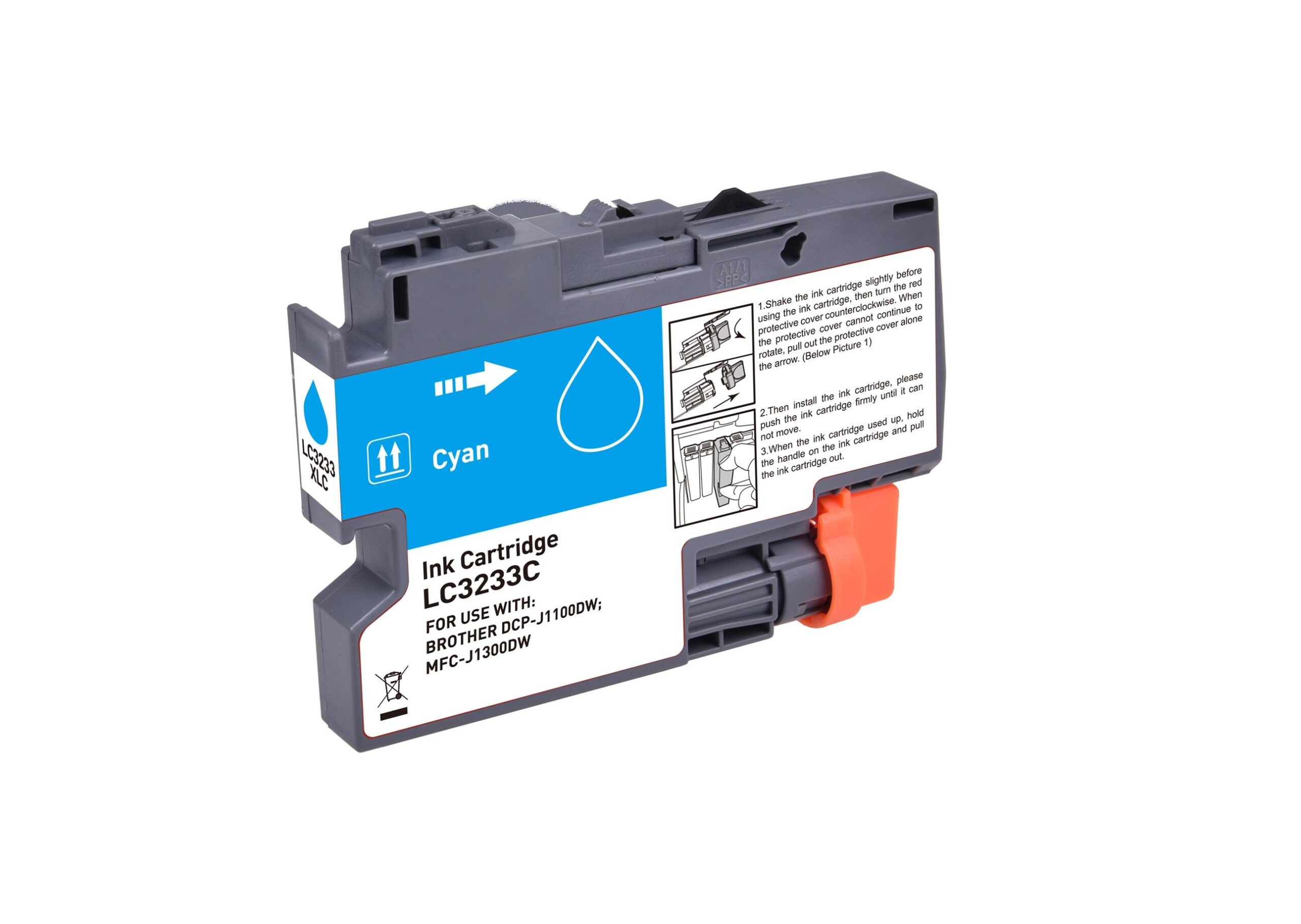 Compatible Brother LC3233C Cyan Ink Ctg 16.4ml Ink 1500 Pages