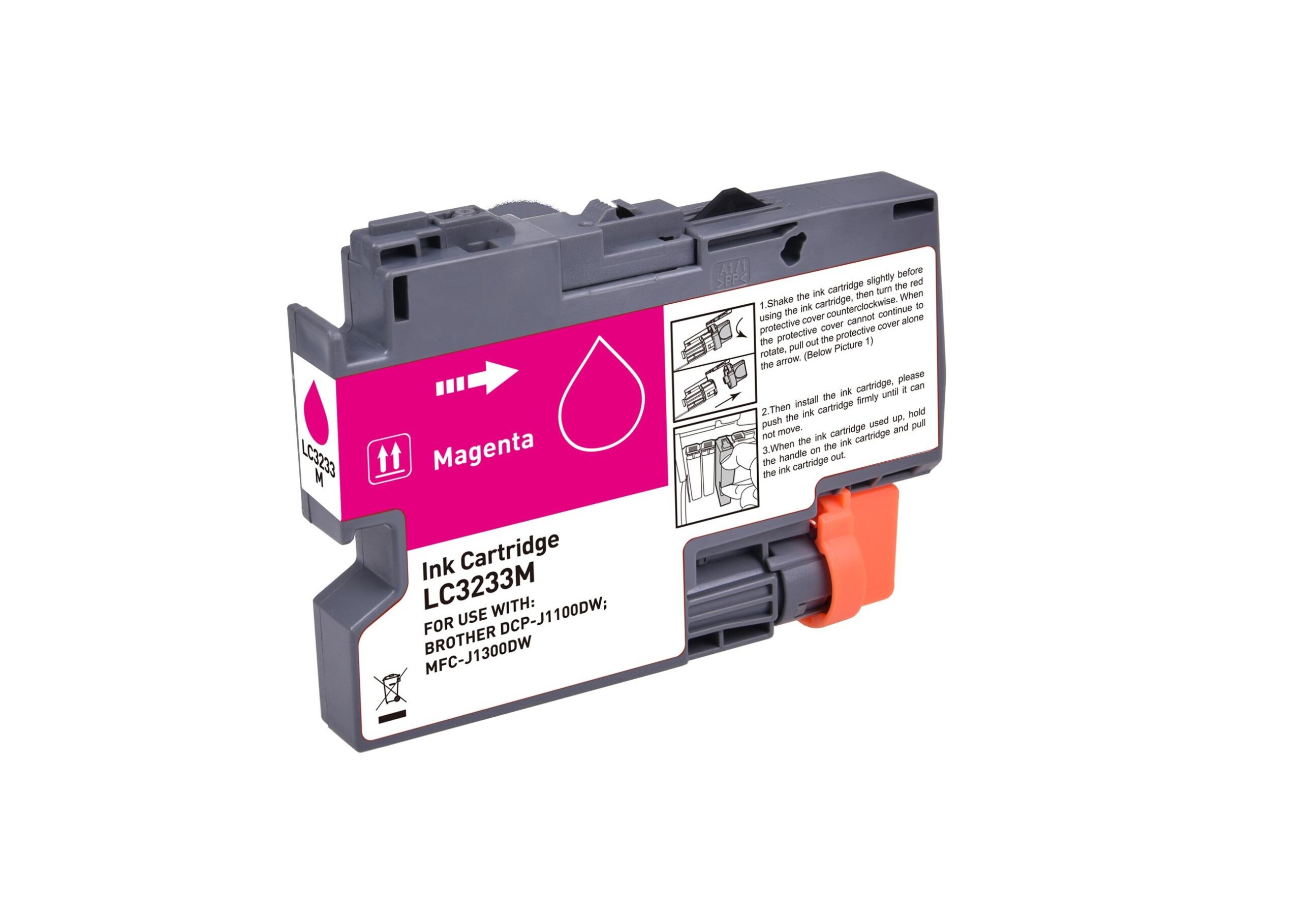 Compatible Brother LC3233M Magenta Ink Ctg 16.4ml Ink 1500 Pages
