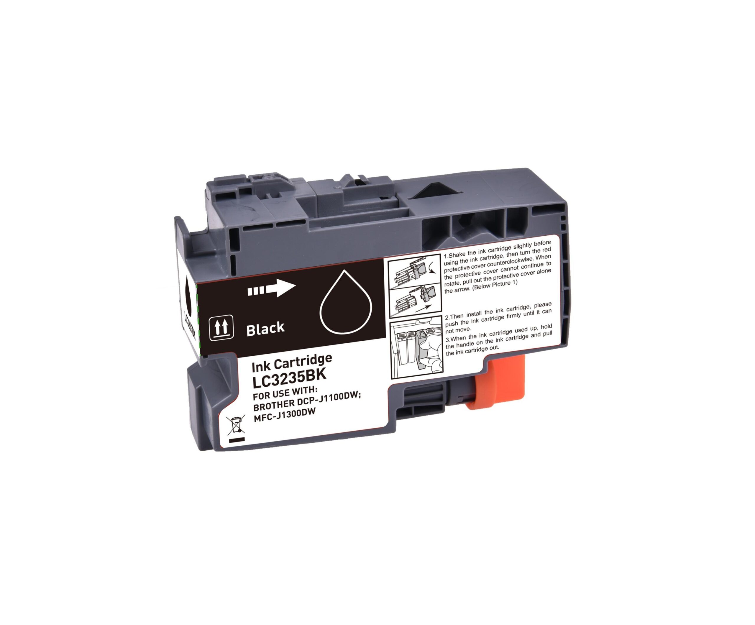Compatible Brother LC3235XLBK Hi Cap Black Ink Ctg 129ml Ink 6000 Pages (No ink level shown)