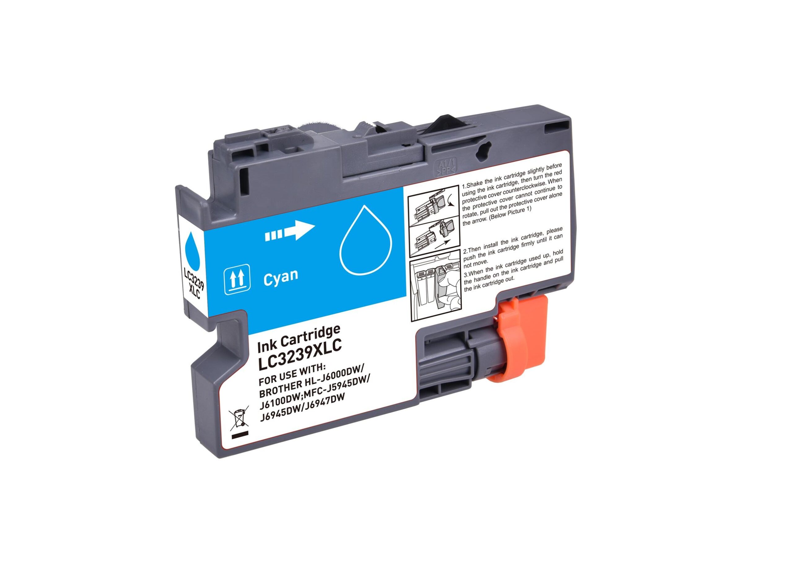 Compatible Brother LC3239XLC Cyan Hi Cap Ink Ctg 52ml Ink 5000 Pages