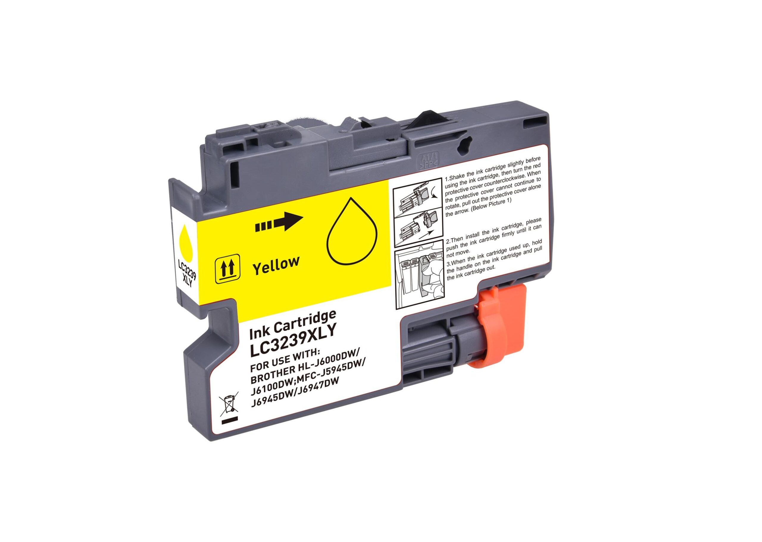 Compatible Brother LC3239XLY Yellow Hi Cap Ink Ctg 52ml Ink 5000 Pages