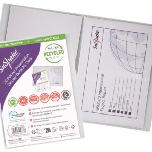Snopake Presentation Display Book 20 pocket / 40 sides to view A5 Clear- 1 Book