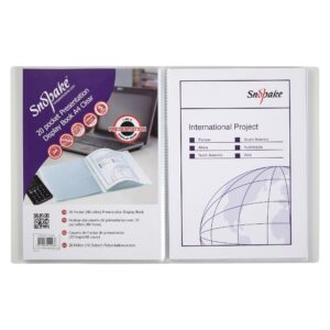 Snopake Presentation Display Book 20 pocket / 40 sides to view A4 Clear- 1 Book
