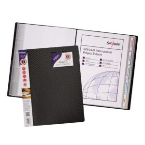 Snopake Display Book Indexed 40 pocket / 80 sides to view A4 Black- 5 Books