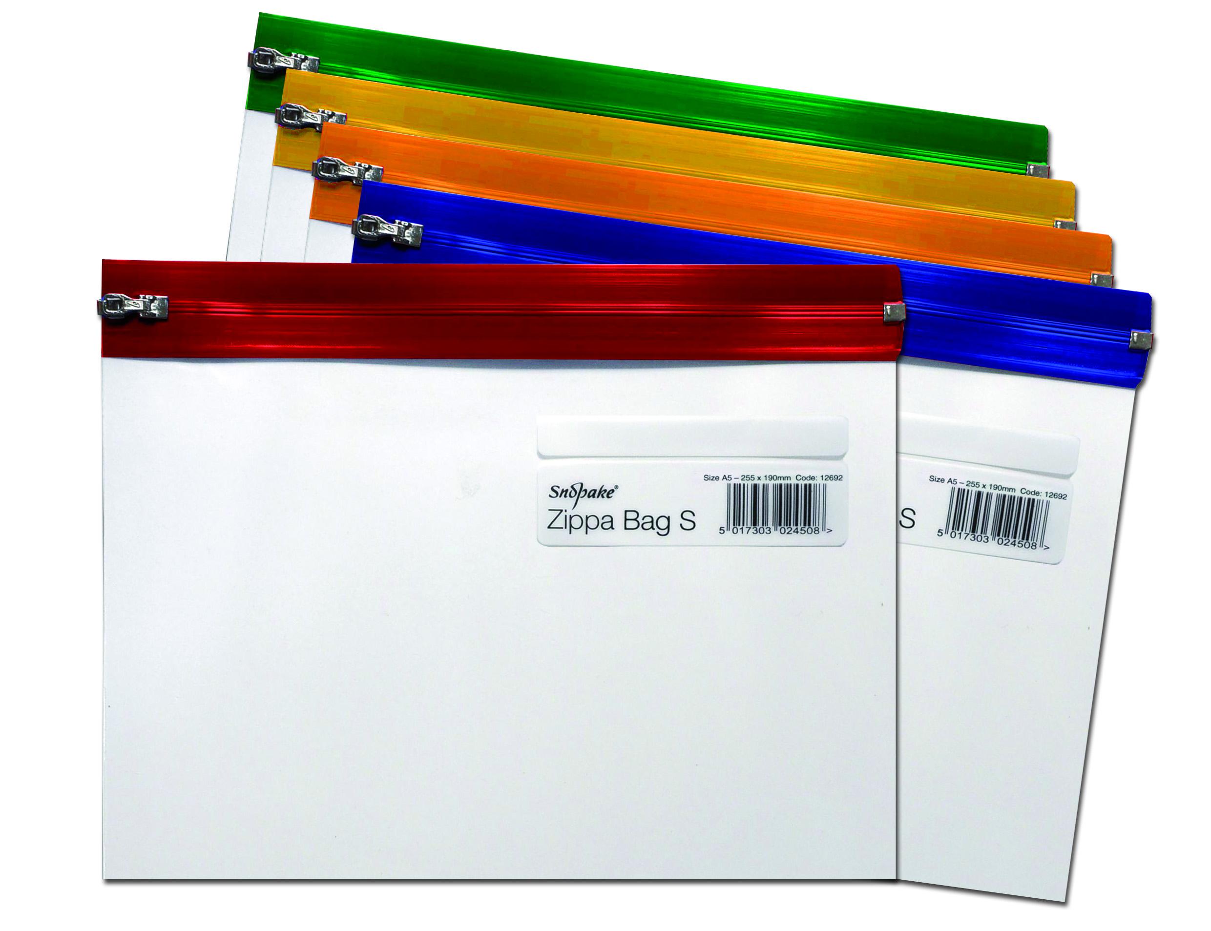 Snopake Zippa-Bag 'S' A5 Assorted- 25 Bags