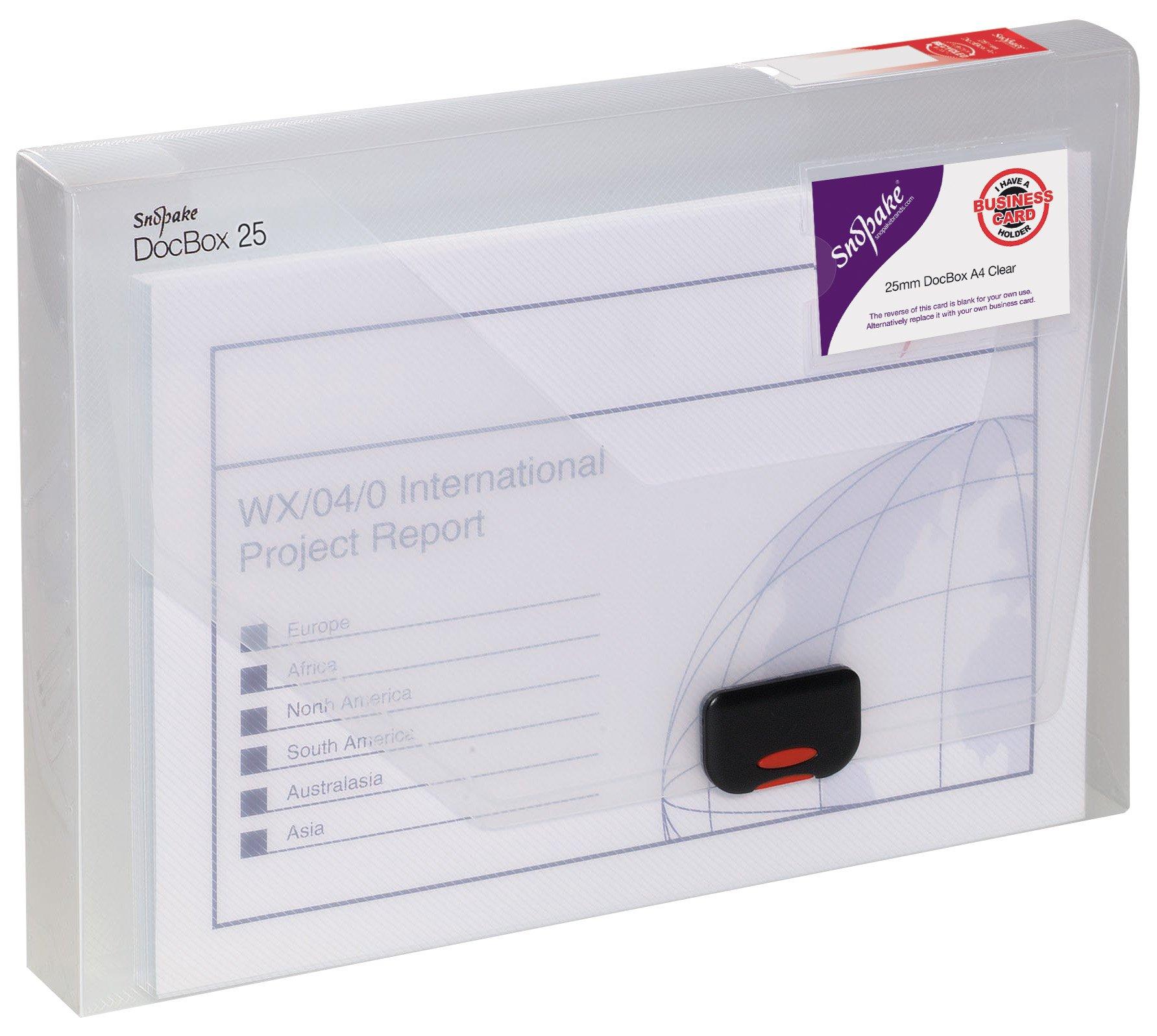 Snopake GRS DocBox 25 A4 Clear- 1 Box