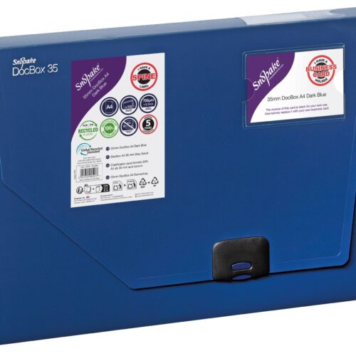 Snopake DocBox 35 A4 Dark Blue (Single)