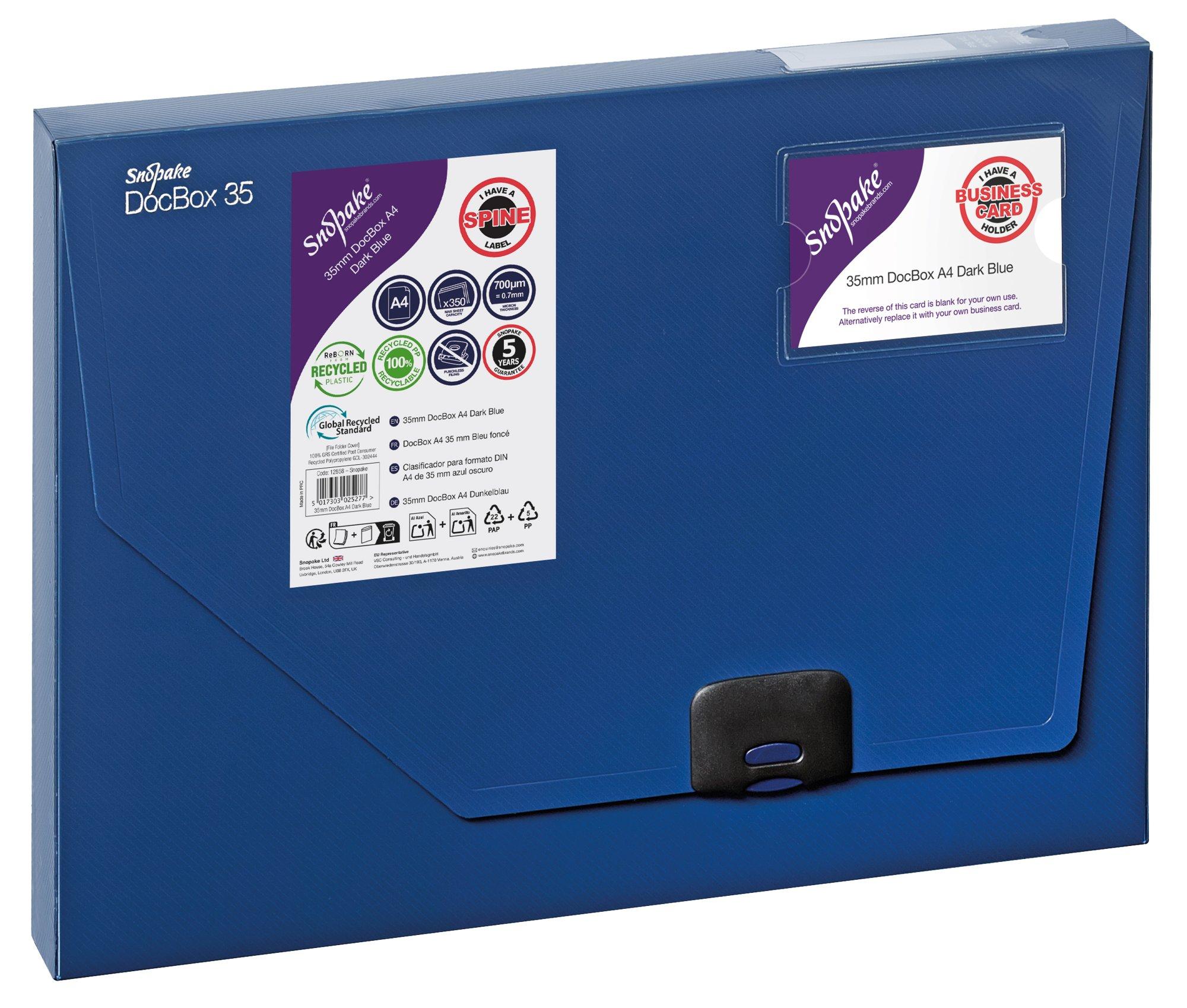 Snopake DocBox 35 A4 Dark Blue (Single)