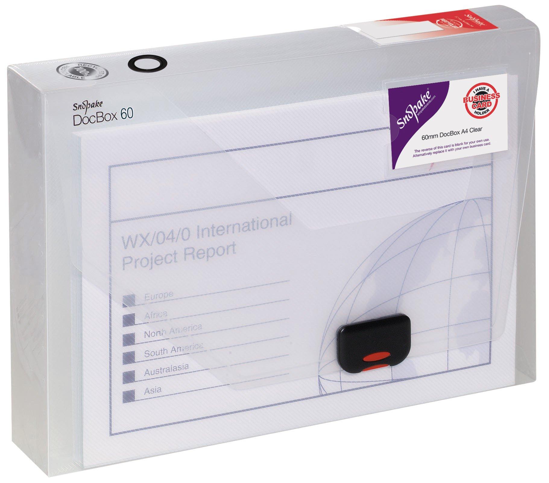 Snopake GRS DocBox 60 A4 Clear- 1 Box