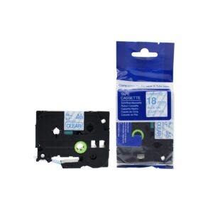 Compatible Brother P-Touch TZe-143 Labelling Tape Cassette Blue on Clear also for TZ-143