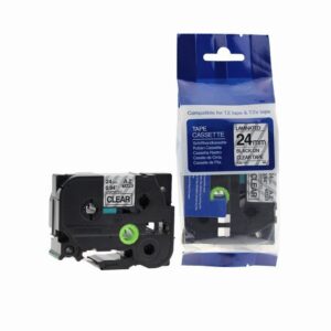 Compatible Brother P-Touch TZe-151 Labelling Tape Cassette Black on Clear also for TZ-151