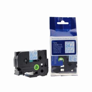 Compatible Brother P-Touch Tze-153 Labelling Tape Cassette Blue on Clear also for TZ-153